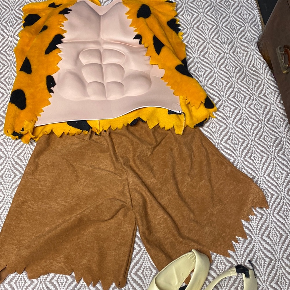 Flintstones bamm bamm muscle chest adult Halloween costume vintage